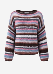 Gestreifter Pullover - braun