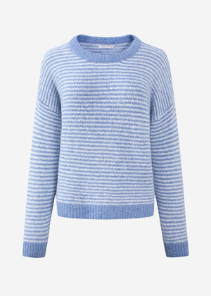 Striped sweater - light blue