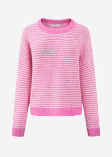 Gestreifter Pullover - rosa