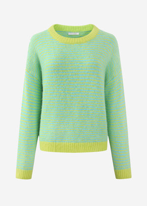 Striped sweater - green -blue