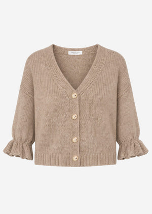 Cardigan mit 3/4-Ärmeln - taupe