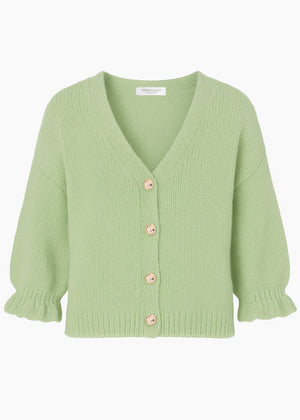 3/4-sleeve cardigan - green