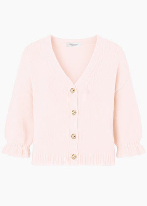 3/4-sleeve cardigan - pink