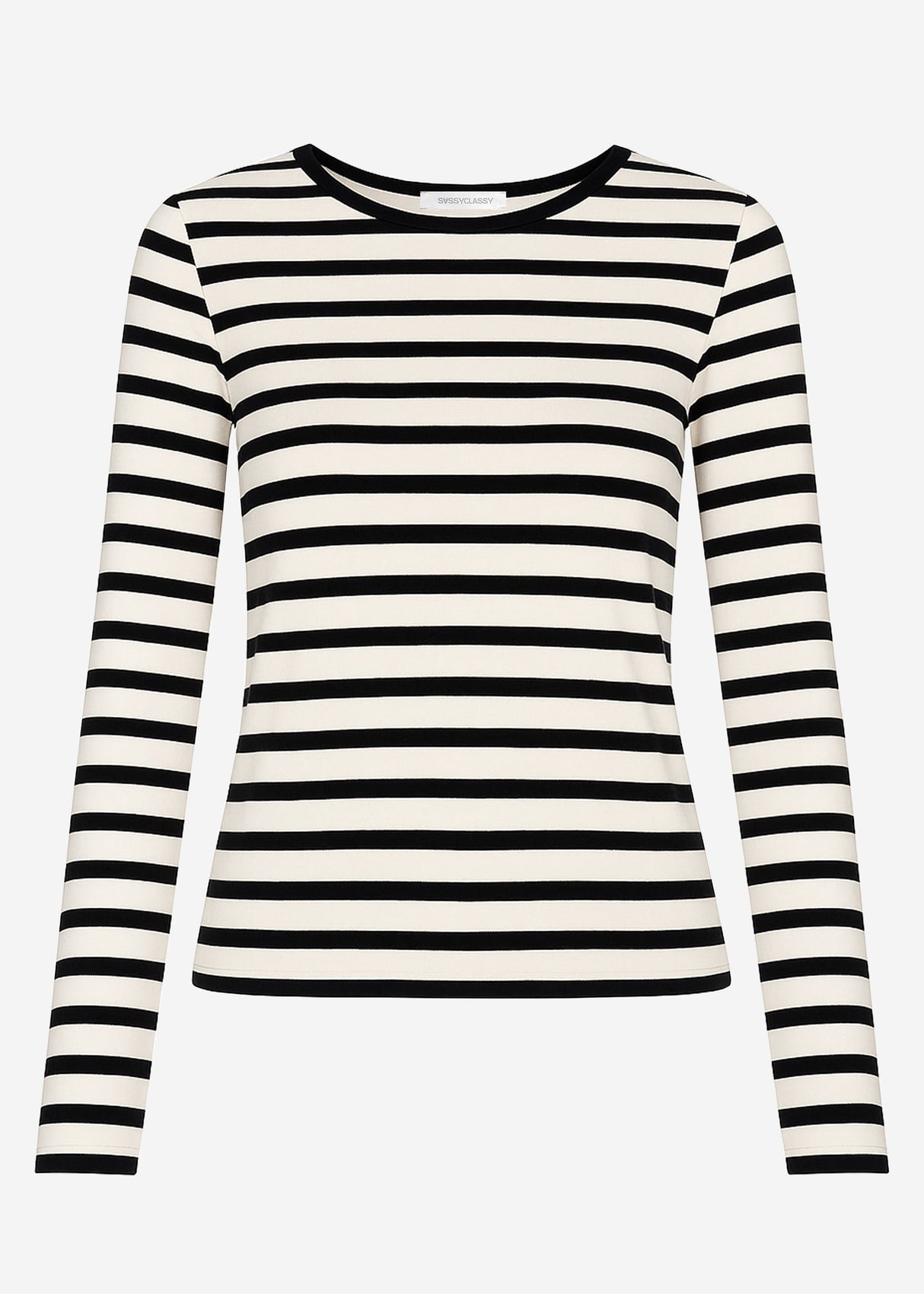 Gestreiftes Langarmshirt - weiß