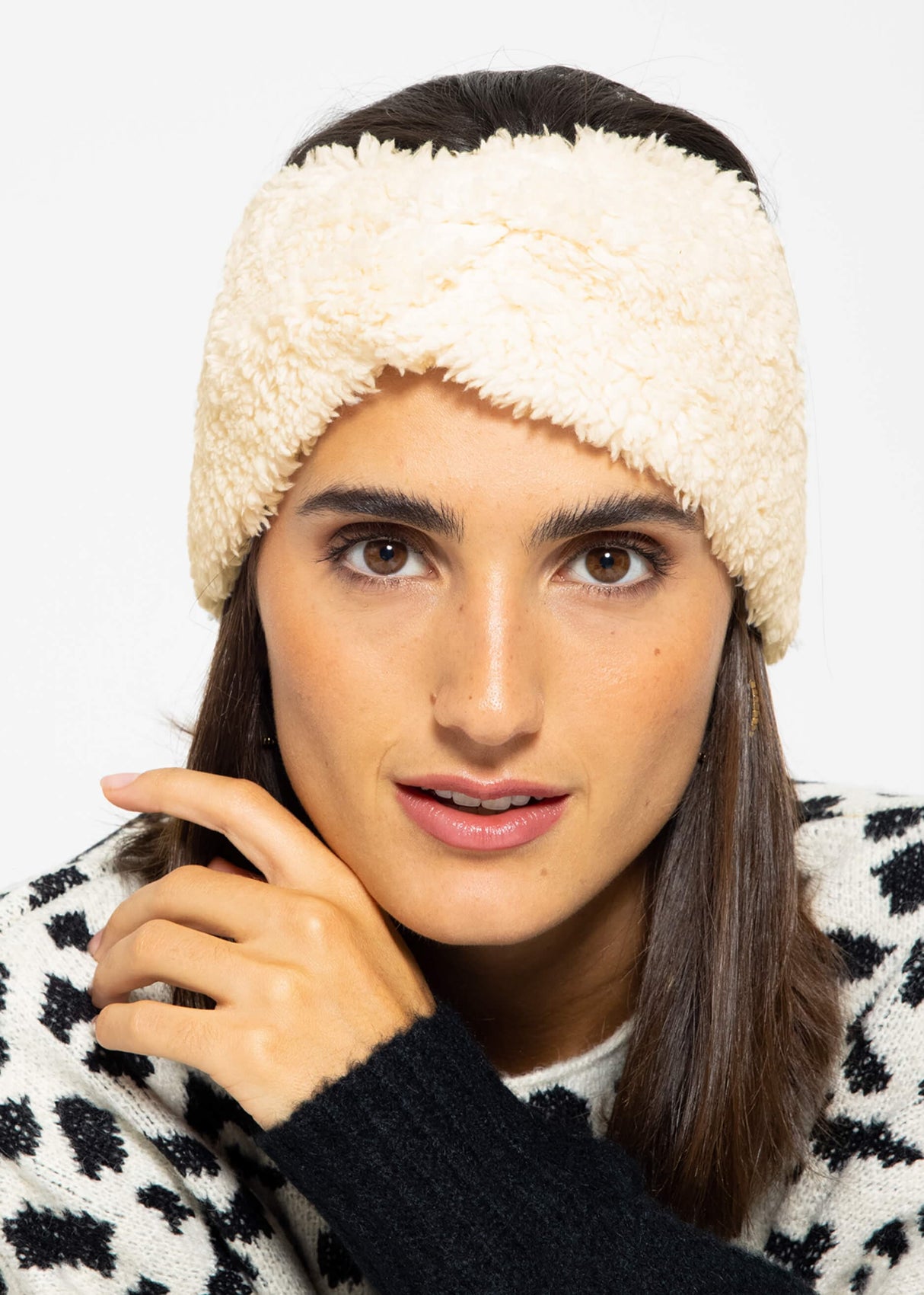 Teddy headband - off-white