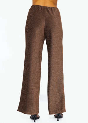 Lurex trousers - brown