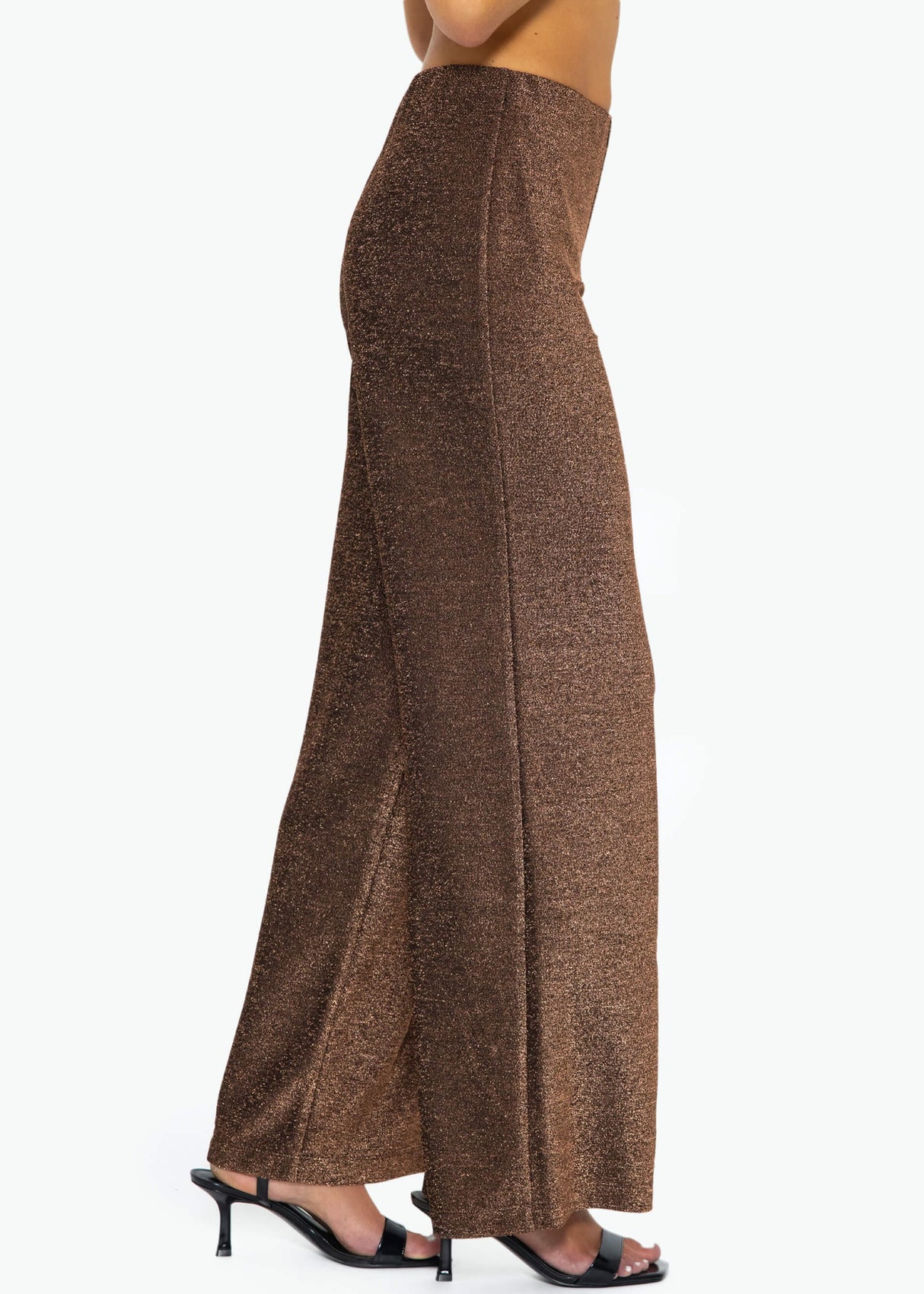 Lurex trousers - brown