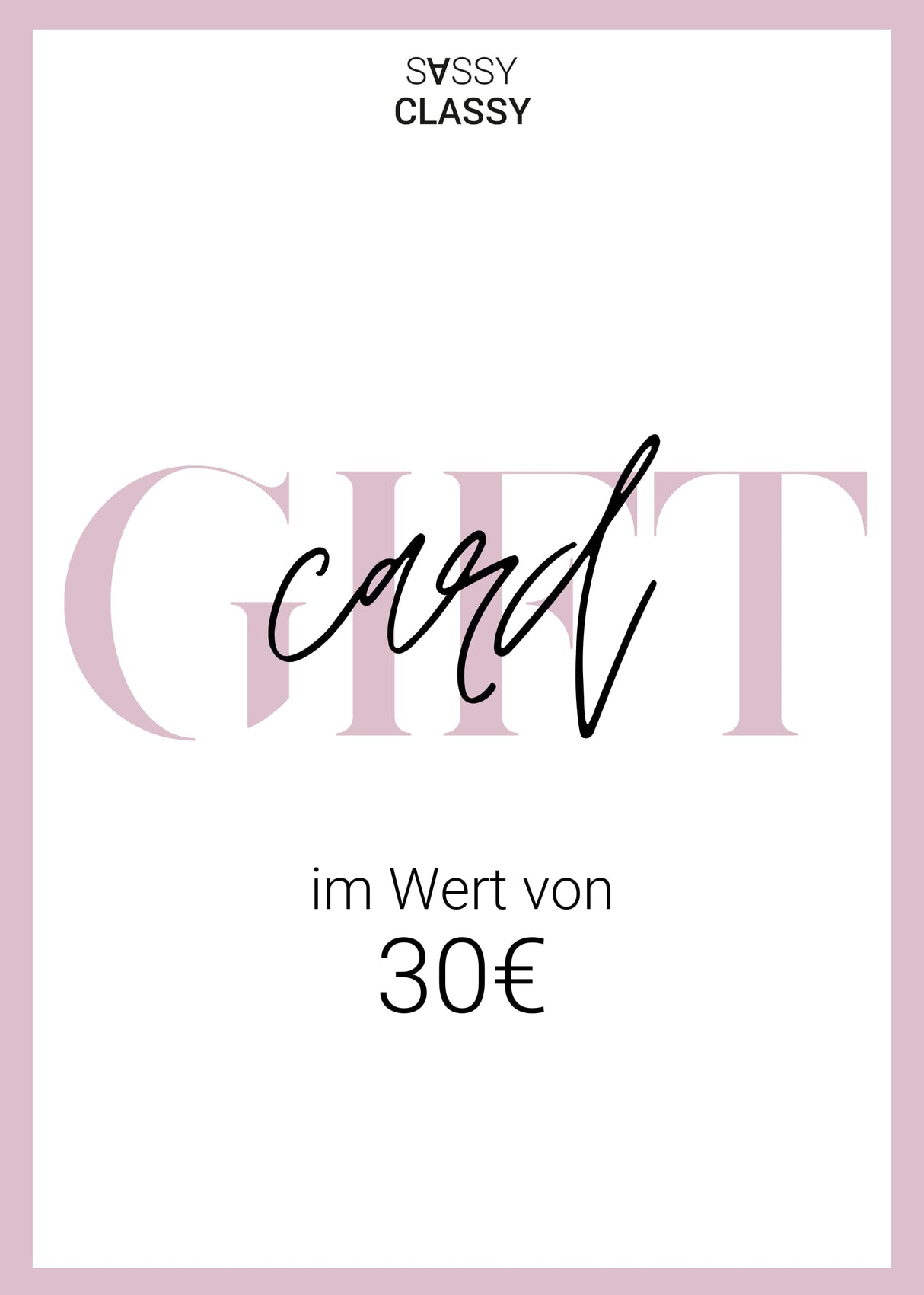 SASSYCLASSY Geschenkgutschein