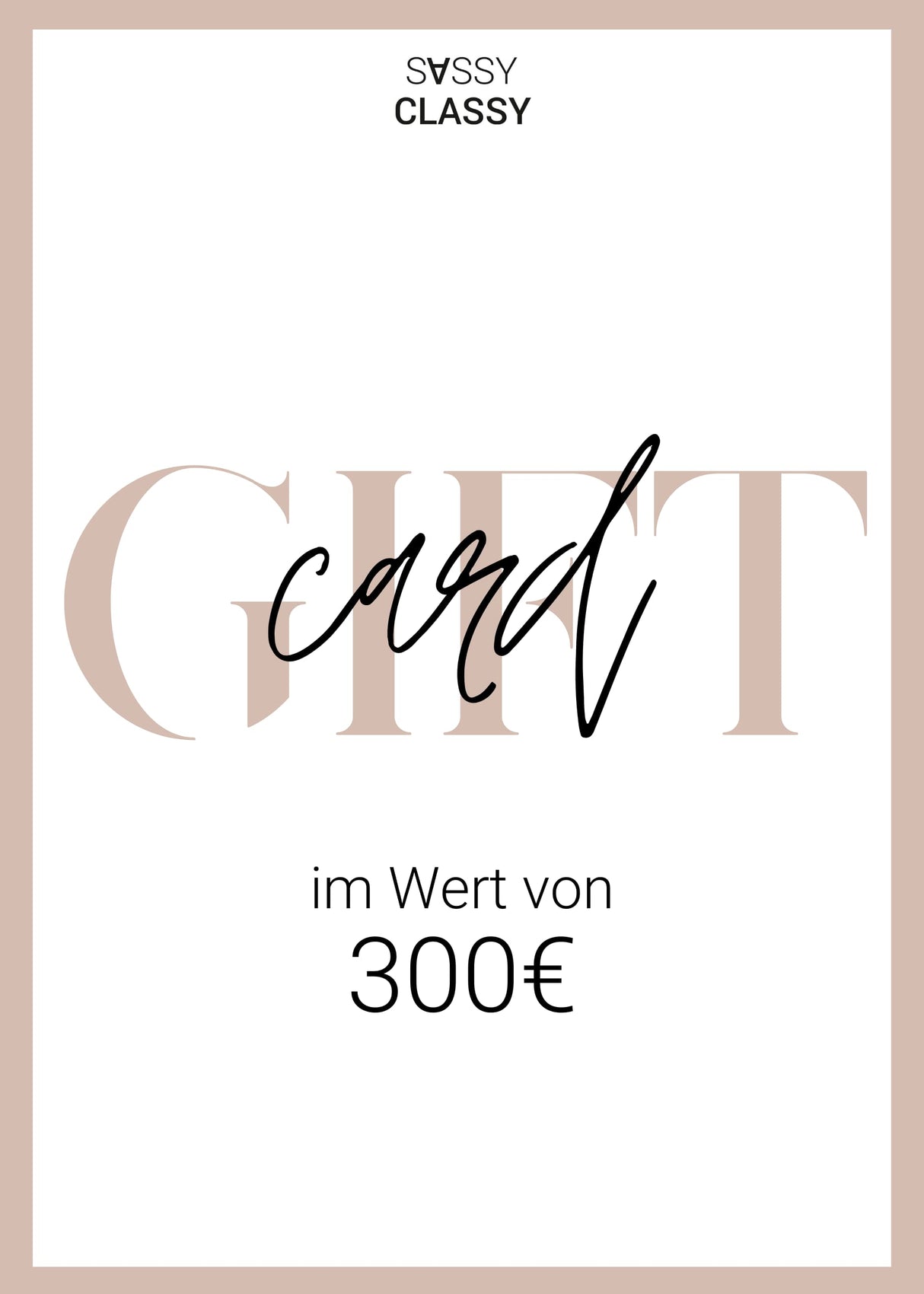 SASSYCLASSY Geschenkgutschein