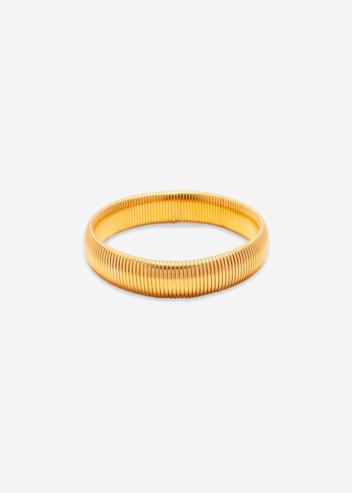 Gerilltes Armband breit - gold