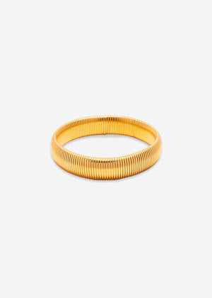 Gerilltes Armband breit - gold