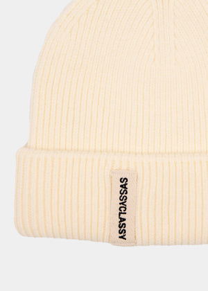 SASSYCLASSY Beanie - off-white