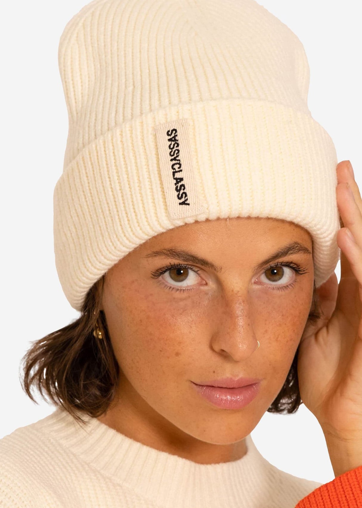 SASSYCLASSY Beanie - off-white