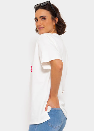 Boyfriend-Shirt "al dente", offwhite