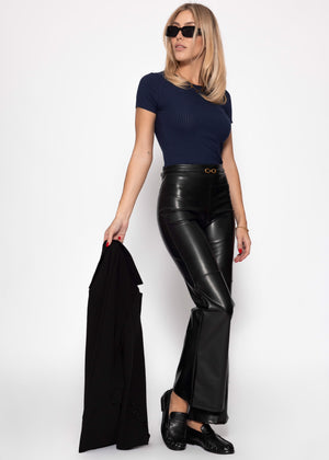Crop-Shirt, blau