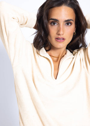 Frottee Sweater - beige