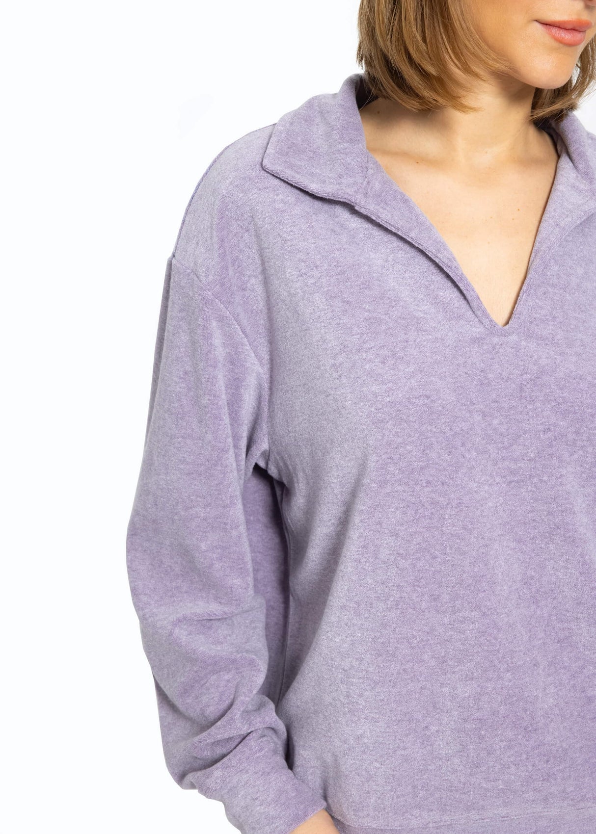 Terry cloth sweater - purple