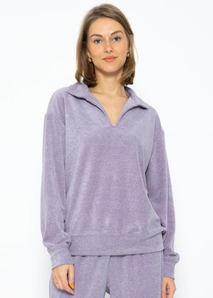 Terry cloth sweater - purple