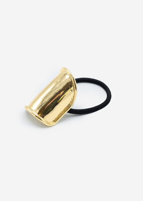 Haargummi mit ovalem Design - gold
