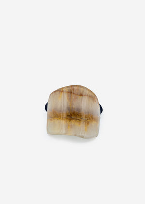 Marmorierter Haargummi - beige