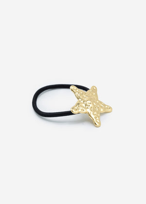 Hair tie with star - gold