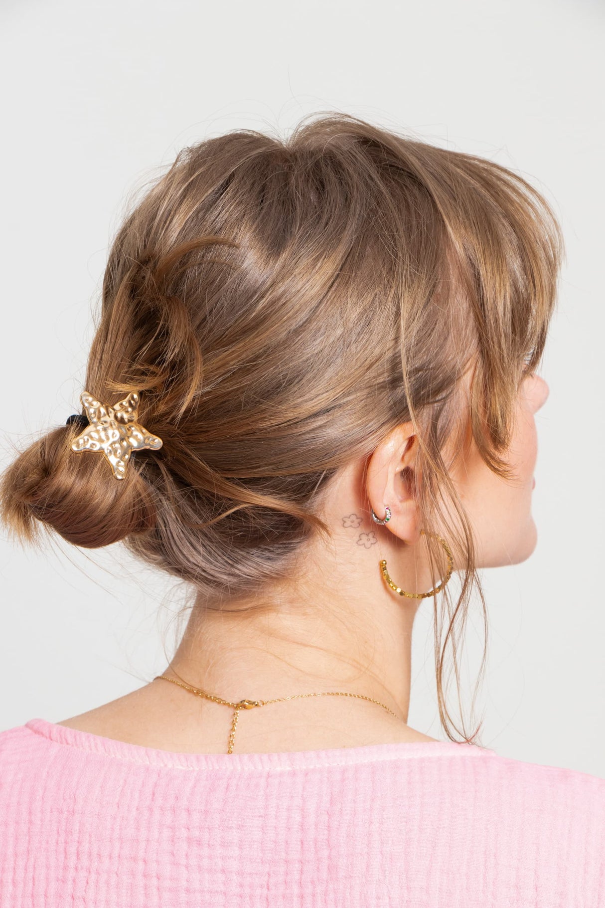 Hair tie with star - gold