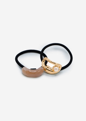 Haargummi Set - gold-apricot