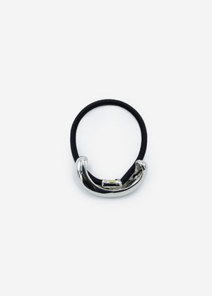 Haargummi mit Twist Design - silber