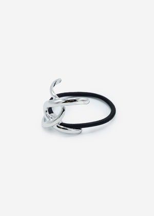Haargummi mit Twist Design - silber