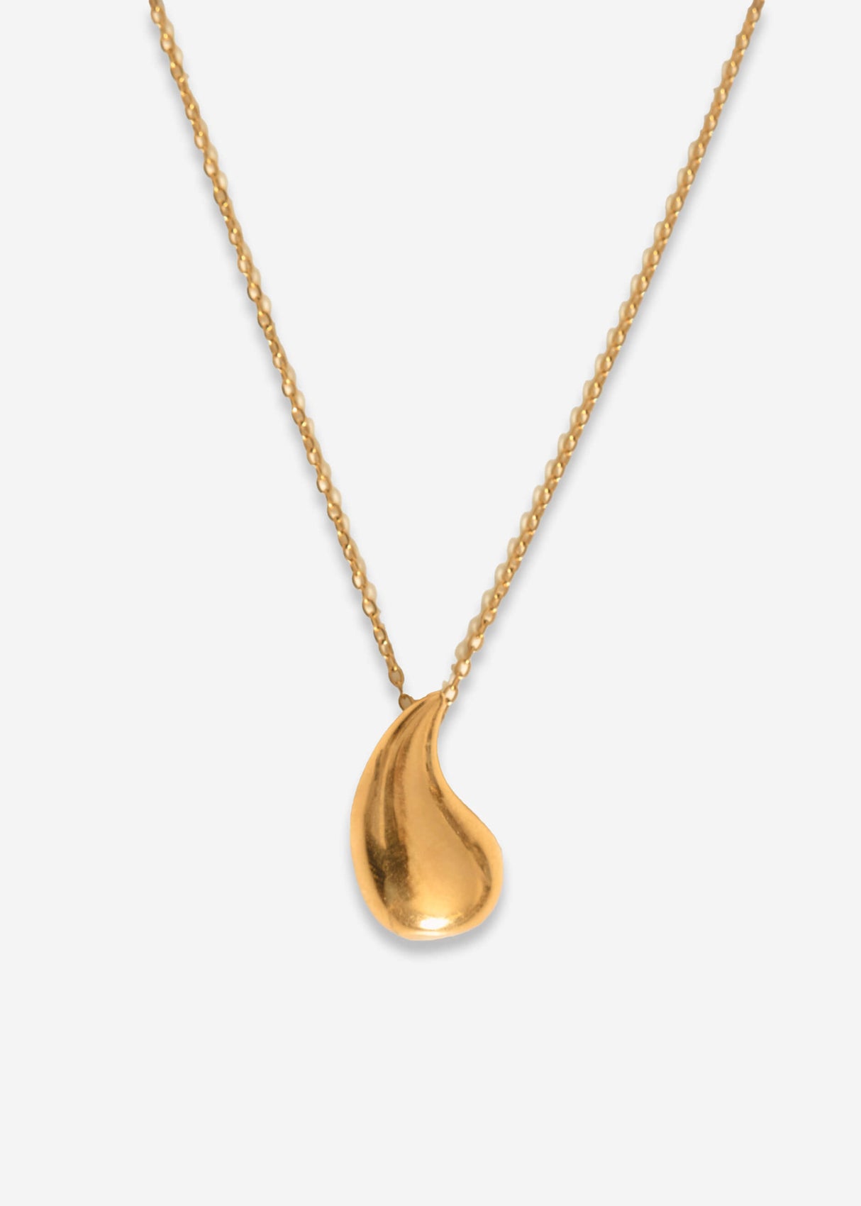 Necklace with drop pendant - gold