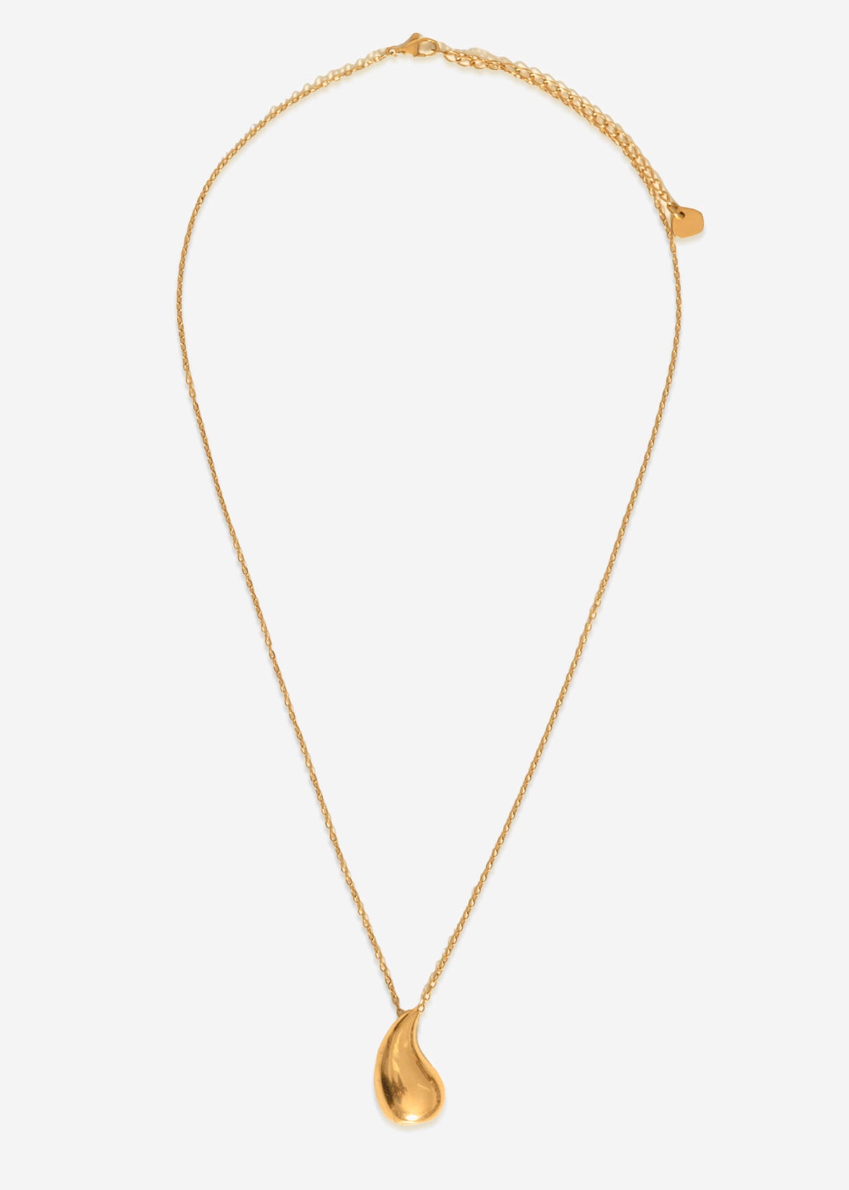 Necklace with drop pendant - gold
