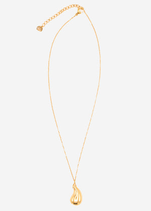 Halskette mit Drop Anhänger - gold