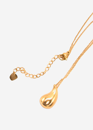 Halskette mit Drop Anhänger - gold