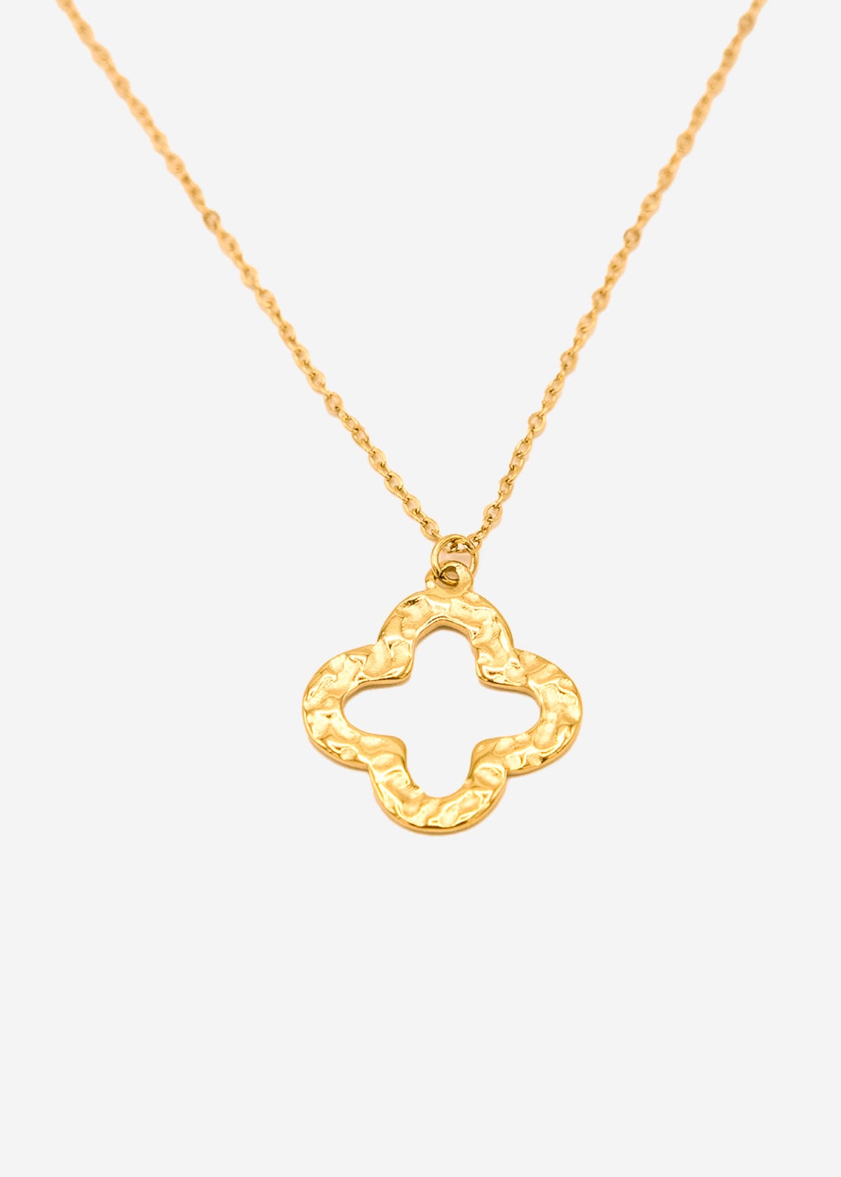 Halskette mit Kleeblatt - gold
