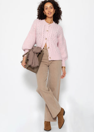 Wide-leg jeans - taupe