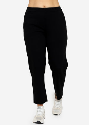 Jersey Chinos, schwarz
