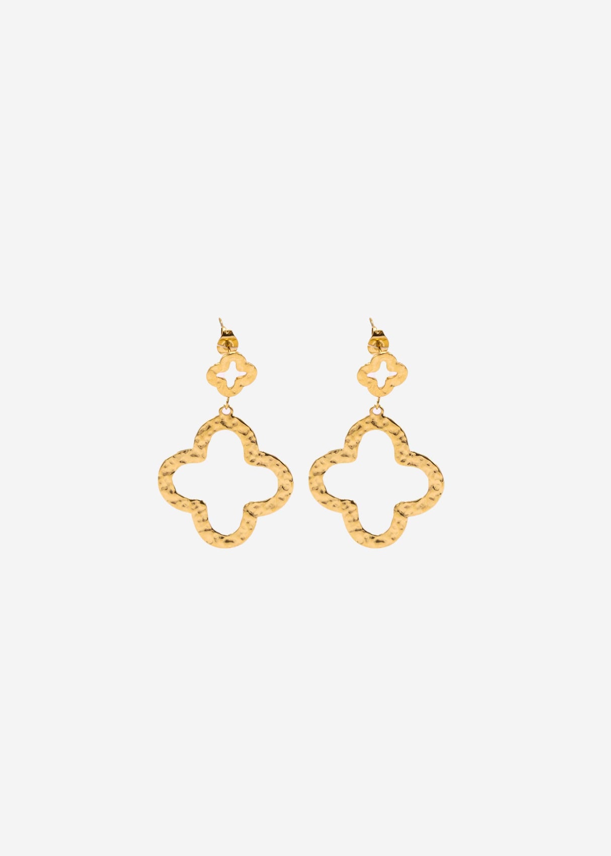 Cloverleaf earrings - gold