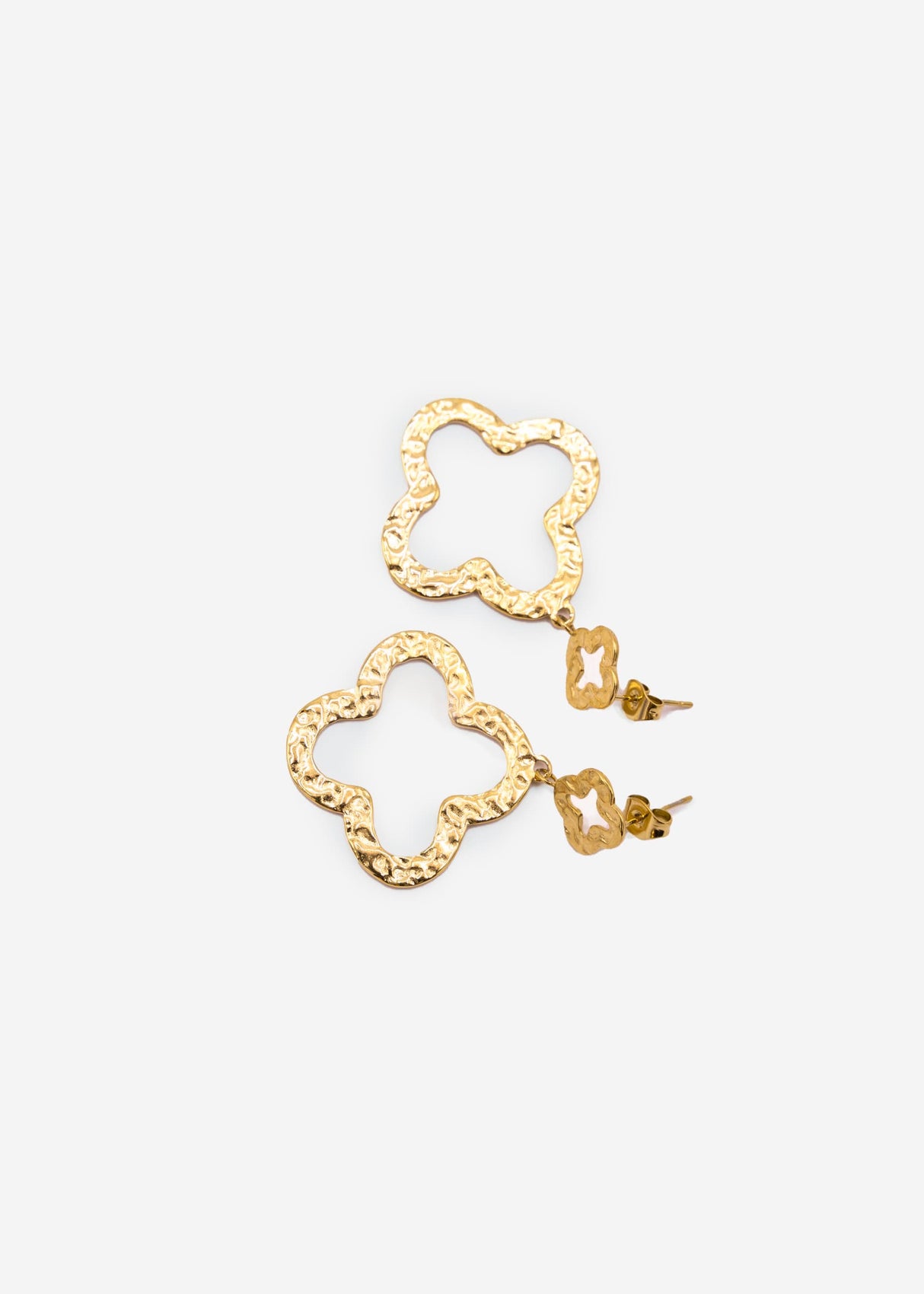 Cloverleaf earrings - gold
