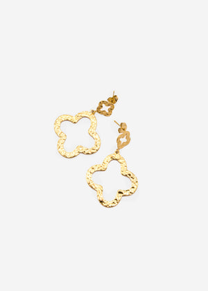 Cloverleaf earrings - gold