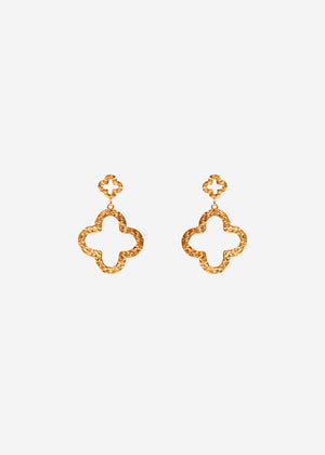Kleeblatt Ohrstecker - gold