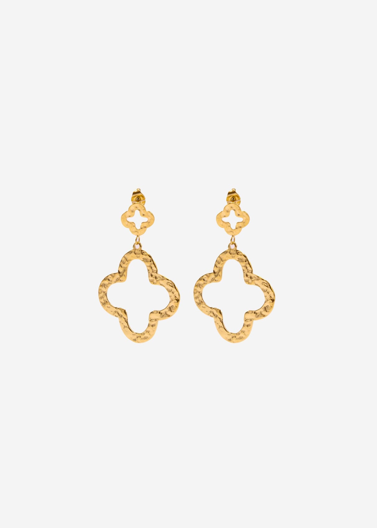 Cloverleaf earrings - gold