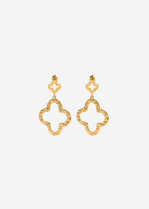 Cloverleaf earrings - gold
