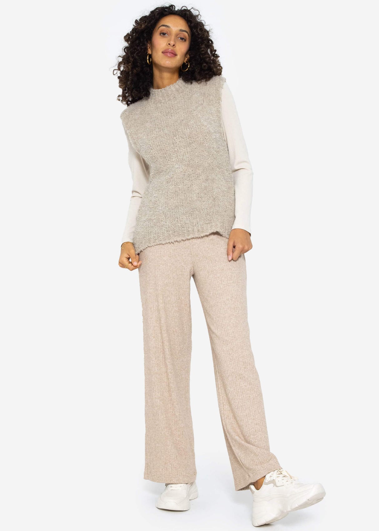 Casual knit pullover - beige