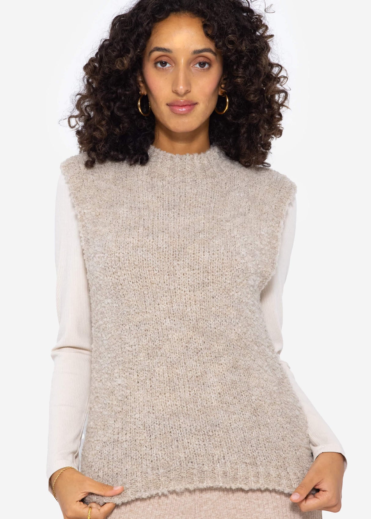 Casual knit pullover - beige