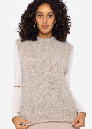Casual knit pullover - beige