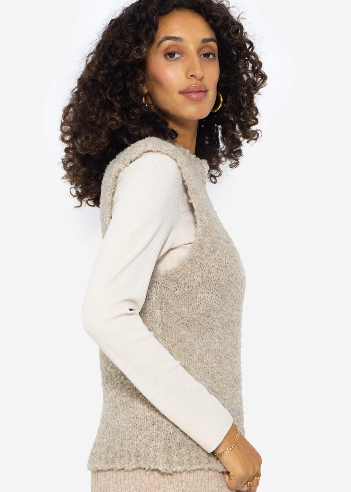 Casual knit pullover - beige