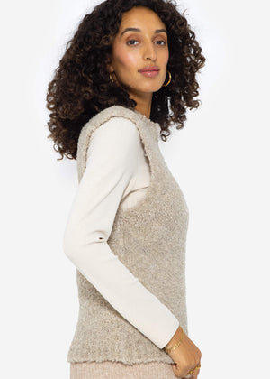 Casual knit pullover - beige