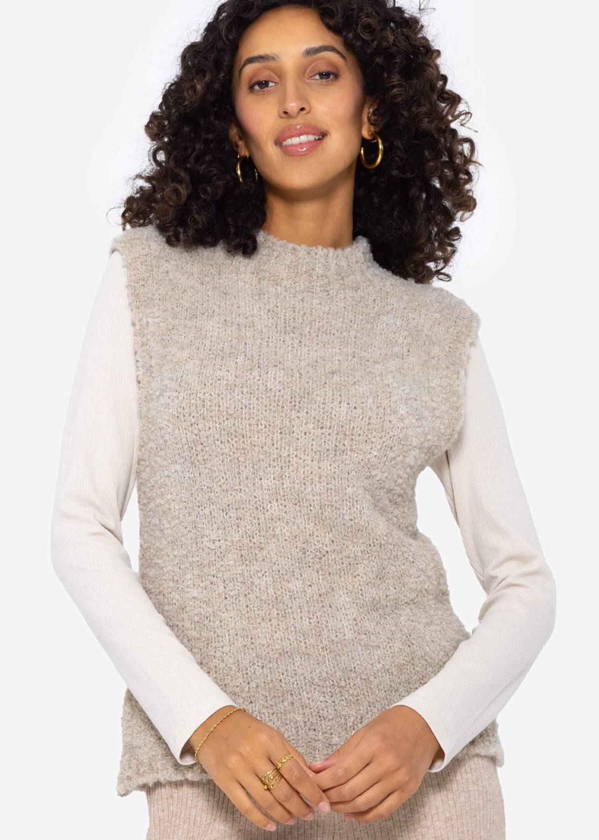 Casual knit pullover - beige