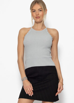 Lurex knit top - silver