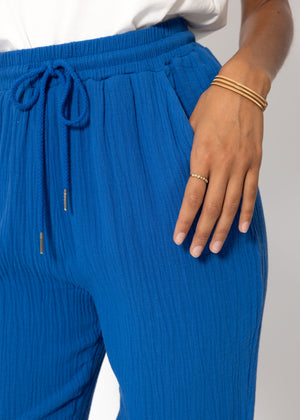 Musselin Pants, royalblau